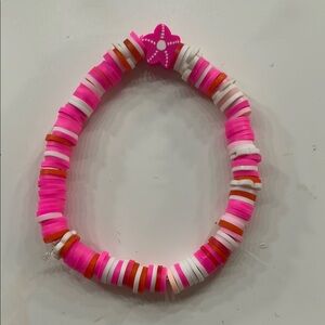 Pink and White Starfish Kids Bracelet